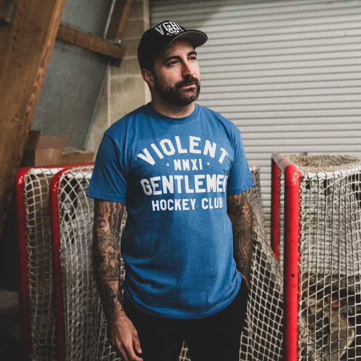 Hockey Loyalty Premium Tee - - Men's T-Shirts - Violent Gentlemen Hockey Lifestyle | Built by Fans for Fans | Perfect Gift for hockey fan or hockey players that live in the hockey culture