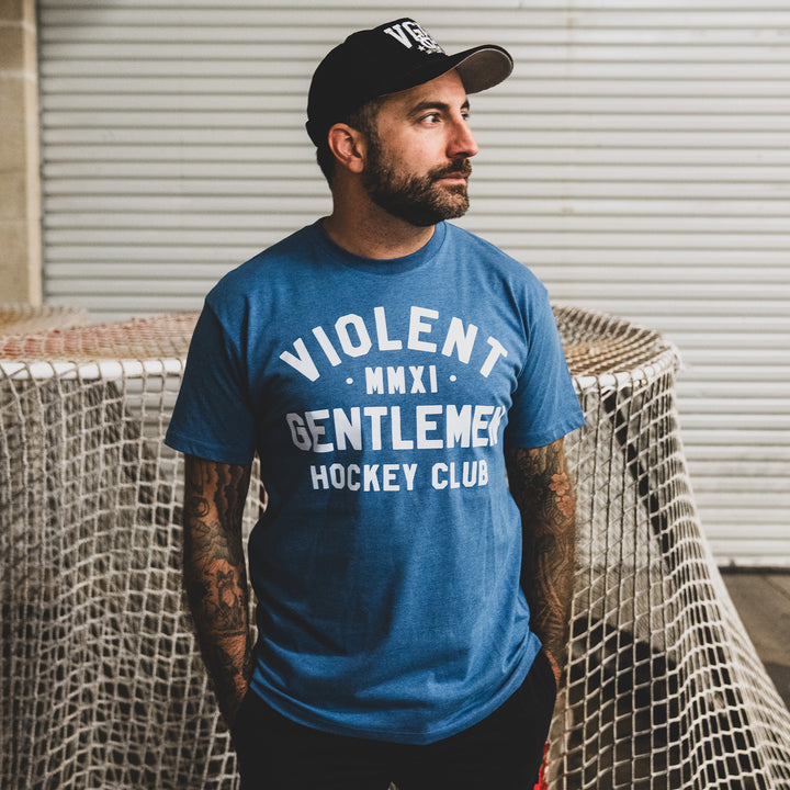 Hockey Loyalty Premium Tee - - Men's T-Shirts - Violent Gentlemen Hockey Lifestyle | Built by Fans for Fans | Perfect Gift for hockey fan or hockey players that live in the hockey culture