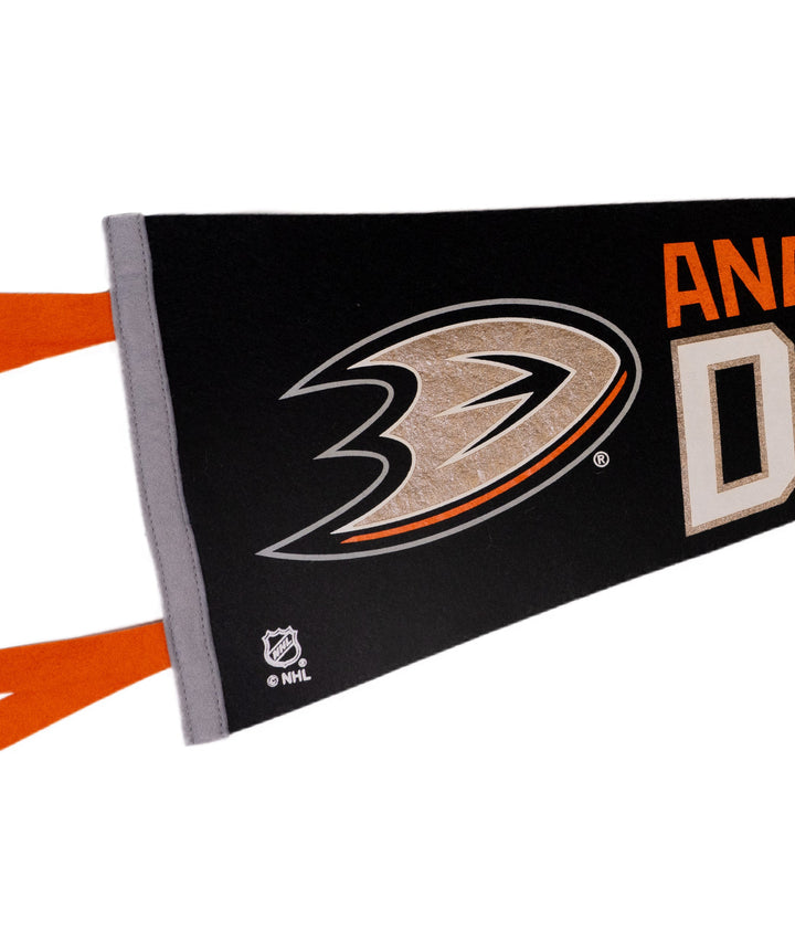 Hockey Anaheim Ducks Pennant • NHL x Oxford Pennant - - Pennant - Oxford Pennant Hockey Lifestyle | Built by Fans for Fans | Perfect Gift for hockey fan or hockey players that live in the hockey culture