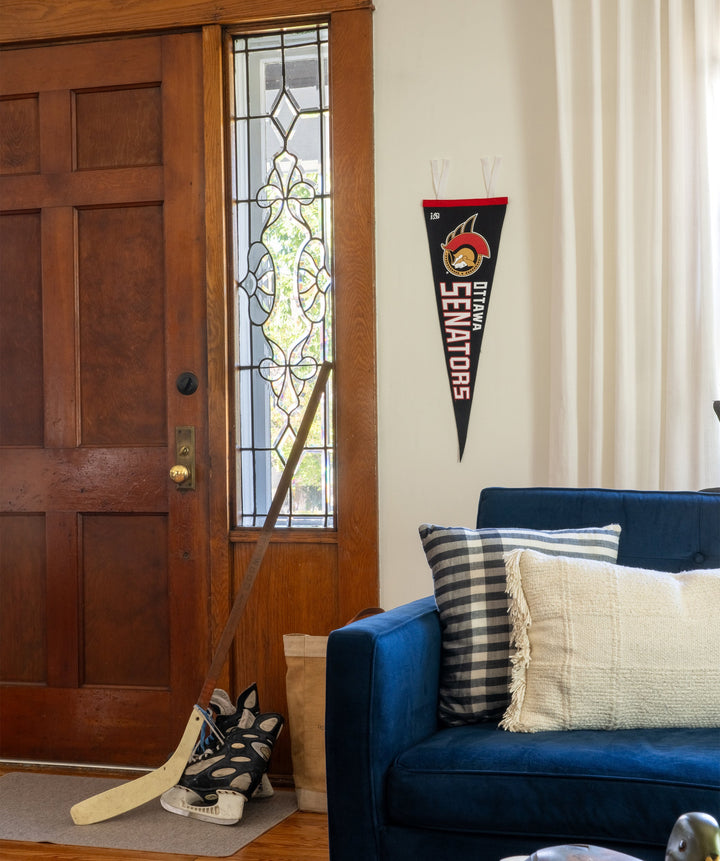Hockey Ottawa Senators Pennant • NHL x Oxford Pennant - - Pennant - Oxford Pennant Hockey Lifestyle | Built by Fans for Fans | Perfect Gift for hockey fan or hockey players that live in the hockey culture