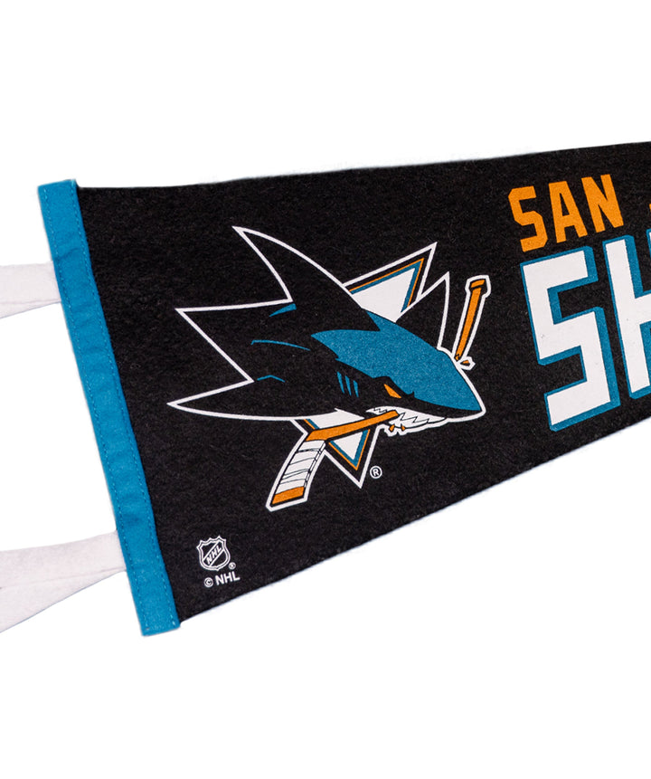 Hockey San Jose Sharks Pennant • NHL x Oxford Pennant - - Pennant - Oxford Pennant Hockey Lifestyle | Built by Fans for Fans | Perfect Gift for hockey fan or hockey players that live in the hockey culture