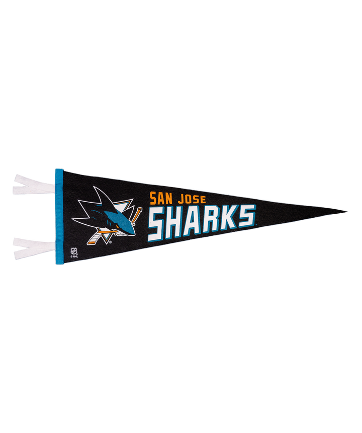 Hockey San Jose Sharks Pennant • NHL x Oxford Pennant - - Pennant - Oxford Pennant Hockey Lifestyle | Built by Fans for Fans | Perfect Gift for hockey fan or hockey players that live in the hockey culture