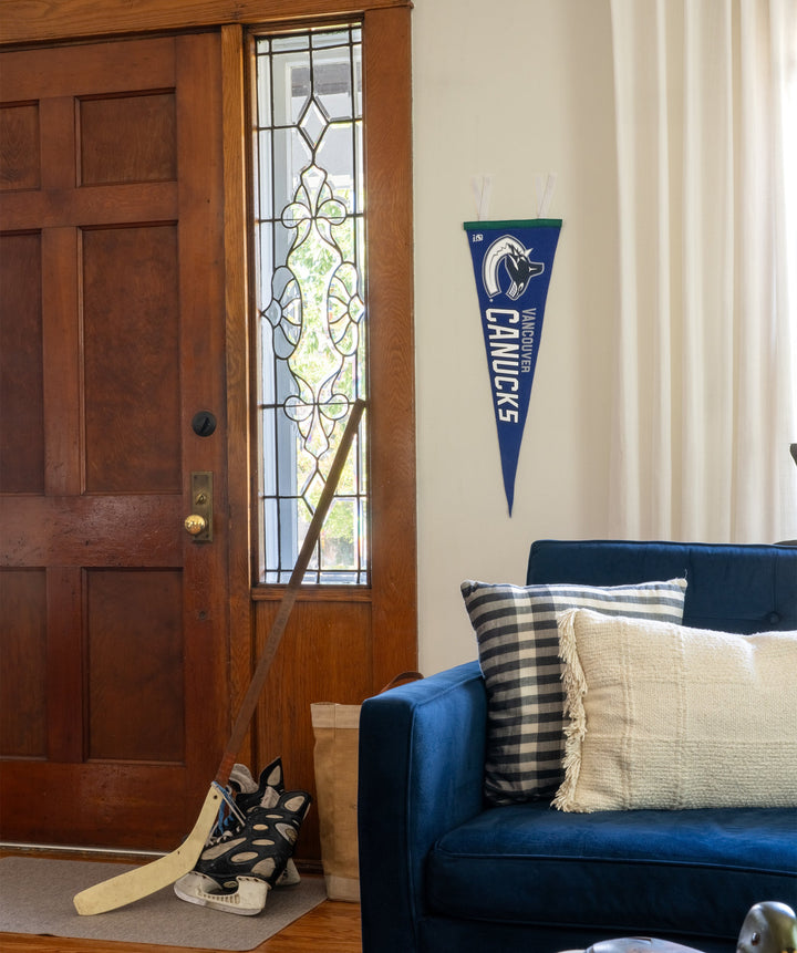 Hockey Vancouver Canucks Pennant • NHL x Oxford Pennant - - Pennant - Oxford Pennant Hockey Lifestyle | Built by Fans for Fans | Perfect Gift for hockey fan or hockey players that live in the hockey culture