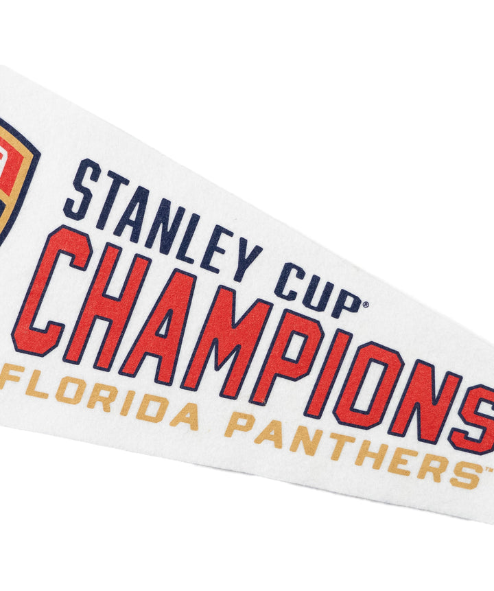 Hockey Florida Panthers Stanley Cup Champions Pennant • NHL x Oxford Pennant - - Pennant - Oxford Pennant Hockey Lifestyle | Built by Fans for Fans | Perfect Gift for hockey fan or hockey players that live in the hockey culture