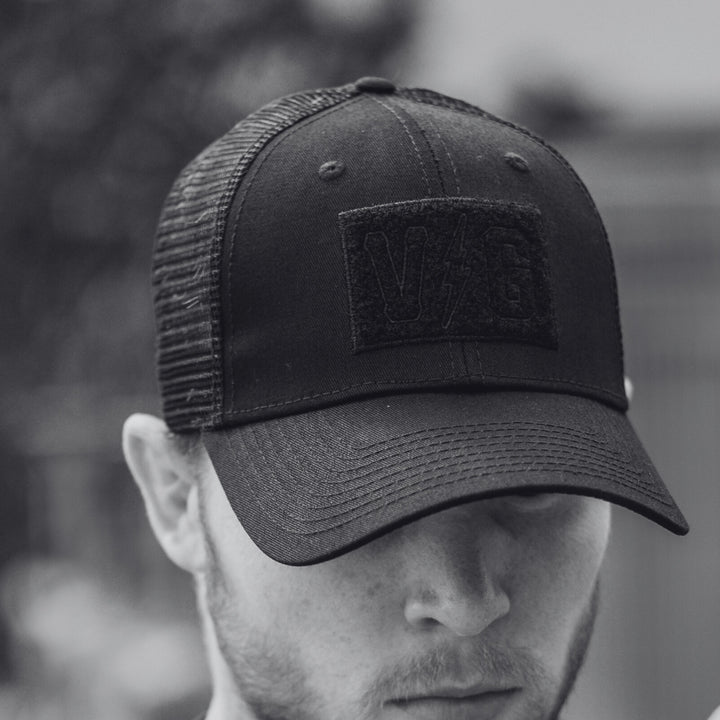 Hockey Bolts Tactical Trucker - - Hats - Violent Gentlemen Hockey Lifestyle | Built by Fans for Fans | Perfect Gift for hockey fan or hockey players that live in the hockey culture