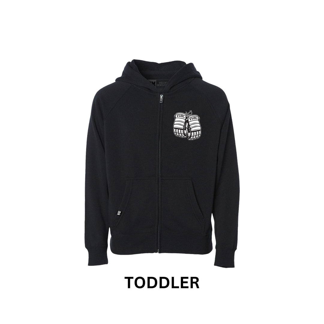 Warrior Toddler Zip Hood - - Kid's Fleece Tops - Violent Gentlemen