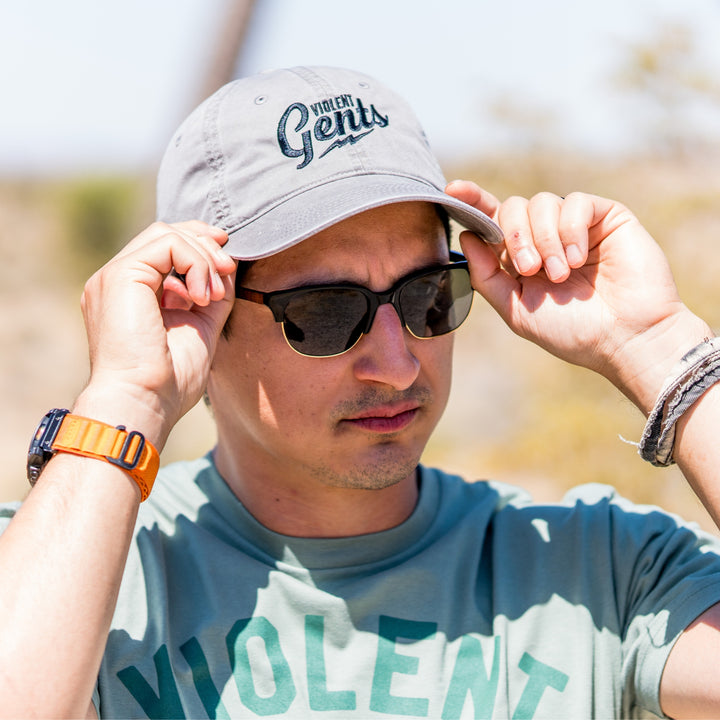 Hockey Clean Gents Dad Hat - - Hats - Violent Gentlemen Hockey Lifestyle | Built by Fans for Fans | Perfect Gift for hockey fan or hockey players that live in the hockey culture