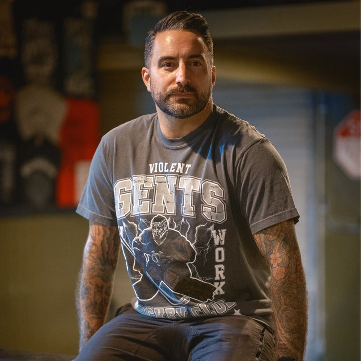 Hockey Showstopper Vintage Tee - - Men's T-Shirts - Violent Gentlemen Hockey Lifestyle | Built by Fans for Fans | Perfect Gift for hockey fan or hockey players that live in the hockey culture
