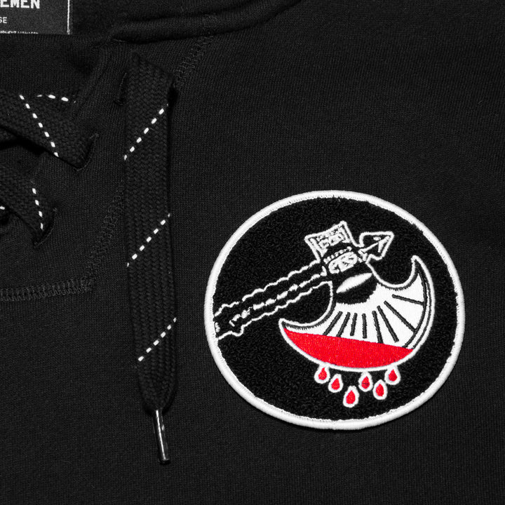 Hockey Metal Blade Enforcer Pullover Hood - - Men's Fleece Tops - Violent Gentlemen Hockey Lifestyle | Built by Fans for Fans | Perfect Gift for hockey fan or hockey players that live in the hockey culture