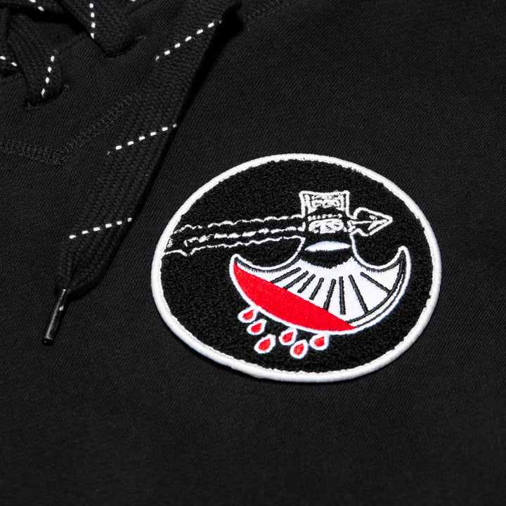 Hockey Metal Blade Enforcer Pullover Hood - - Men's Fleece Tops - Violent Gentlemen Hockey Lifestyle | Built by Fans for Fans | Perfect Gift for hockey fan or hockey players that live in the hockey culture