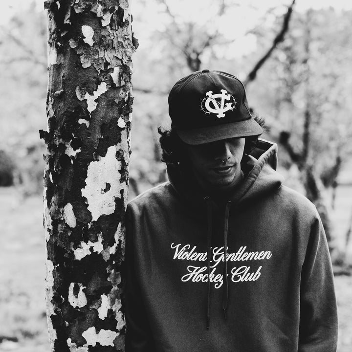 Hockey Agility Cross Grain Pullover Hood - - Men's Fleece Tops - Violent Gentlemen Hockey Lifestyle | Built by Fans for Fans | Perfect Gift for hockey fan or hockey players that live in the hockey culture