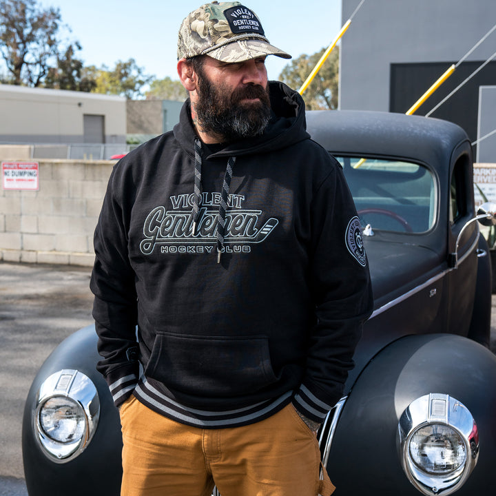 Hockey Operator Premium Pullover Hood - - Men's Fleece Tops - Violent Gentlemen Hockey Lifestyle | Built by Fans for Fans | Perfect Gift for hockey fan or hockey players that live in the hockey culture