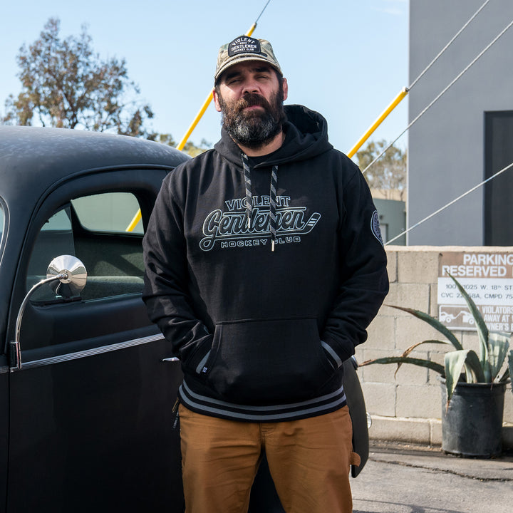 Hockey Operator Premium Pullover Hood - - Men's Fleece Tops - Violent Gentlemen Hockey Lifestyle | Built by Fans for Fans | Perfect Gift for hockey fan or hockey players that live in the hockey culture