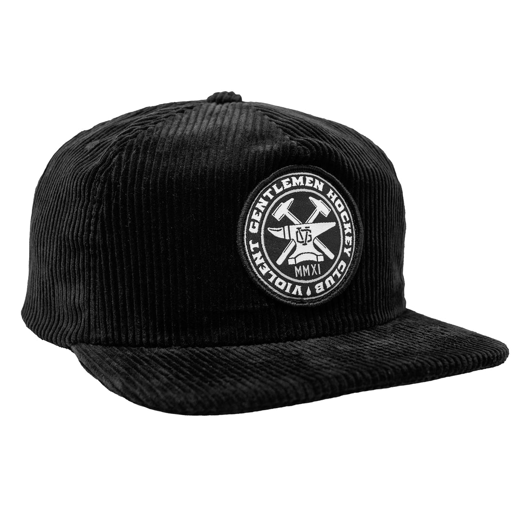 Hockey Hammerhead Patch Corduroy Unstructured Hat - - Hats - Violent Gentlemen Hockey Lifestyle | Built by Fans for Fans | Perfect Gift for hockey fan or hockey players that live in the hockey culture