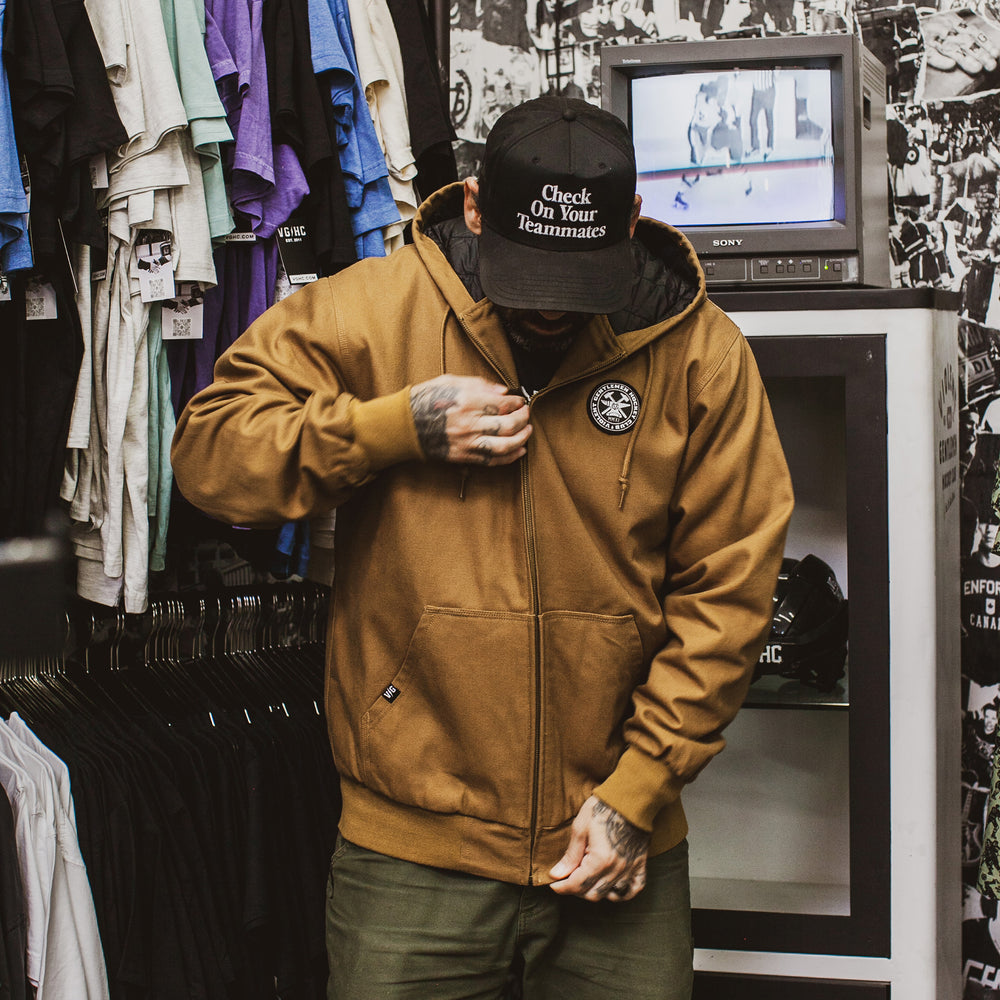 Hockey Hammerhead Workwear Jacket - - Men's Jackets - Violent Gentlemen Hockey Lifestyle | Built by Fans for Fans | Perfect Gift for hockey fan or hockey players that live in the hockey culture