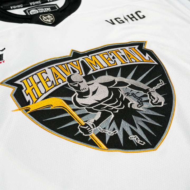 Hockey Heavy Metal Away PBH Jersey - - Jerseys - Violent Gentlemen Hockey Lifestyle | Built by Fans for Fans | Perfect Gift for hockey fan or hockey players that live in the hockey culture