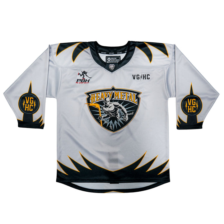 Hockey Heavy Metal Home PBH Jersey - - Jerseys - Violent Gentlemen Hockey Lifestyle | Built by Fans for Fans | Perfect Gift for hockey fan or hockey players that live in the hockey culture
