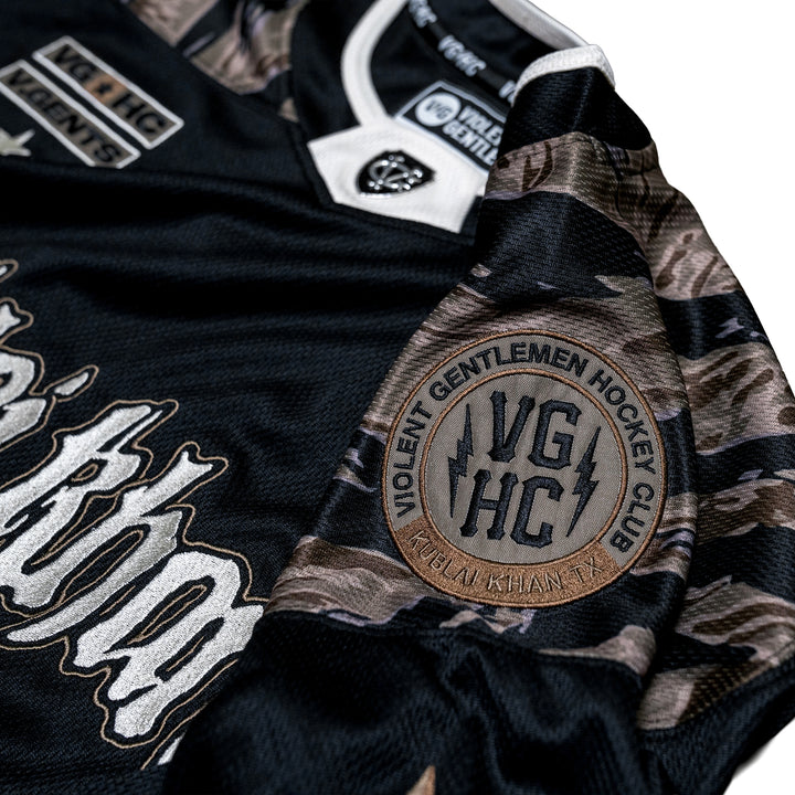 Hockey Kublai Khan Tiger Jersey - - Jerseys - Violent Gentlemen Hockey Lifestyle | Built by Fans for Fans | Perfect Gift for hockey fan or hockey players that live in the hockey culture