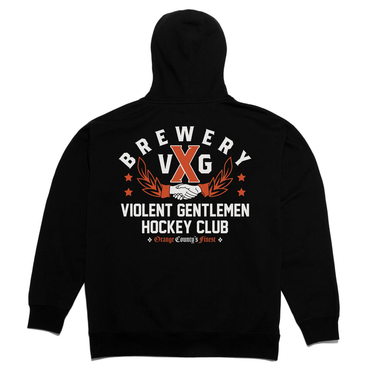 Hockey Brewery X Finest Enforcer Pullover Hood - - Men's Fleece Tops - Violent Gentlemen Hockey Lifestyle | Built by Fans for Fans | Perfect Gift for hockey fan or hockey players that live in the hockey culture