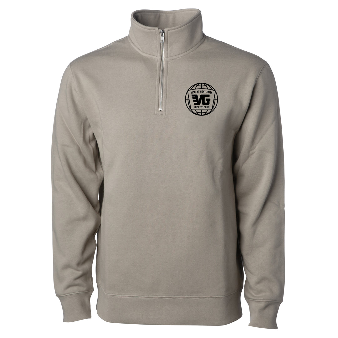 World Flyover Quarter Zip Fleece - - Men's Fleece Tops - Violent Gentlemen
