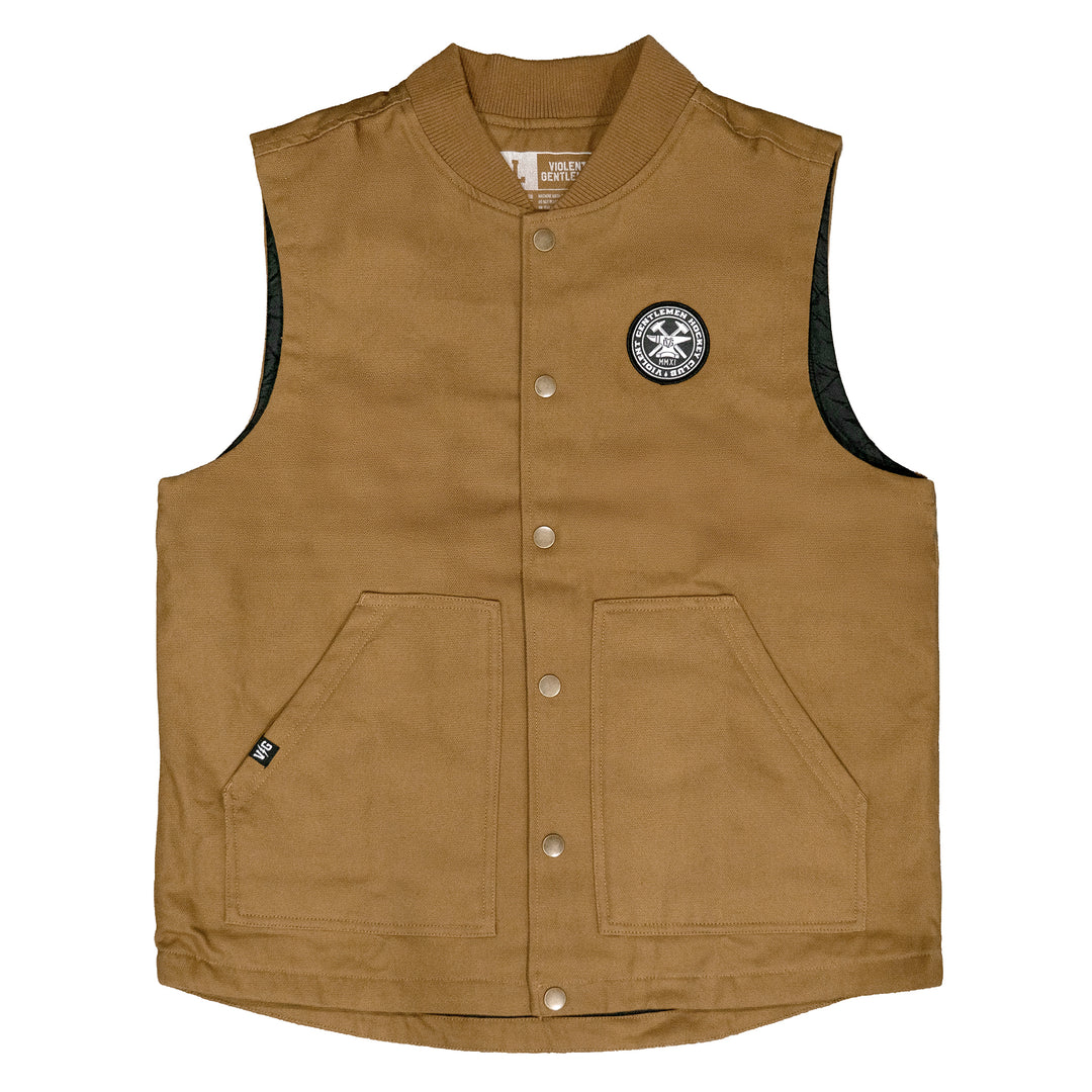 Hockey Hammerhead Workwear Vest - - Men's Jackets - Violent Gentlemen Hockey Lifestyle | Built by Fans for Fans | Perfect Gift for hockey fan or hockey players that live in the hockey culture