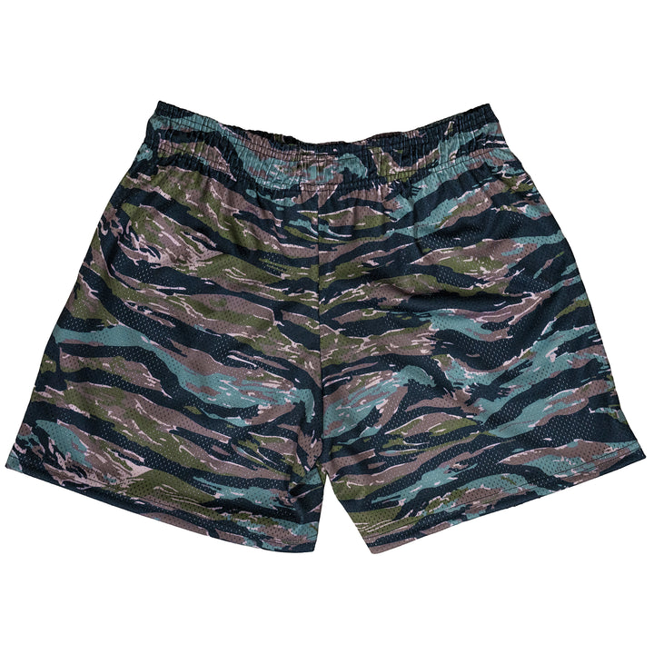 Hockey Tiger Camo Mesh Shorts - - Men's Shorts - Violent Gentlemen Hockey Lifestyle | Built by Fans for Fans | Perfect Gift for hockey fan or hockey players that live in the hockey culture