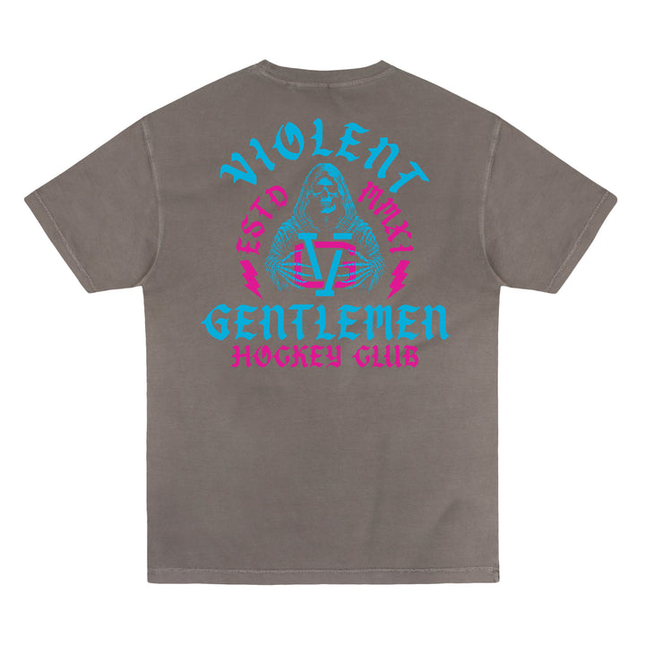 Hockey Grip Garment Dye Tee - - Men's T-Shirts - Violent Gentlemen Hockey Lifestyle | Built by Fans for Fans | Perfect Gift for hockey fan or hockey players that live in the hockey culture