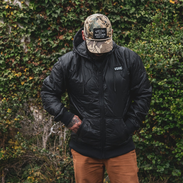 Hockey Explorer Quilted Puffy Jacket - - Men's Jackets - Violent Gentlemen Hockey Lifestyle | Built by Fans for Fans | Perfect Gift for hockey fan or hockey players that live in the hockey culture