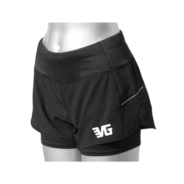 Hockey Flyover Womens 2-in-1 Athletic Shorts - - Women's Bottoms - Violent Gentlemen Hockey Lifestyle | Built by Fans for Fans | Perfect Gift for hockey fan or hockey players that live in the hockey culture