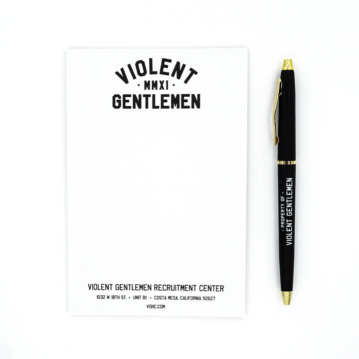 Hockey VG Note Pad Set - White - Accessories - Violent Gentlemen Hockey Lifestyle | Built by Fans for Fans | Perfect Gift for hockey fan or hockey players that live in the hockey culture