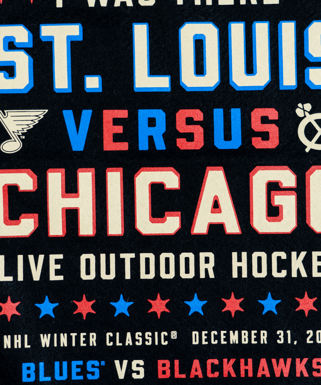 NHL Winter Classic® St Louis Blues Versus Chicago Blackhawks Camp Flag • NHL x Oxford Pennant - - Camp Flag - Oxford Pennant