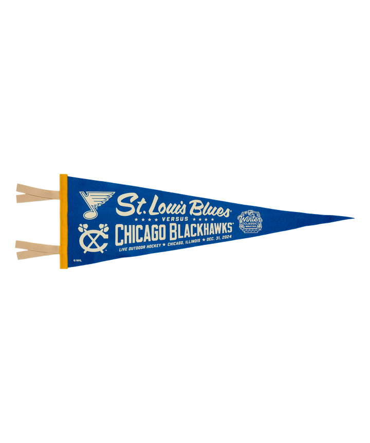 NHL Winter Classic® St Louis Blues Versus Chicago Blackhawks Pennant • NHL x Oxford Pennant - - Pennant - Oxford Pennant