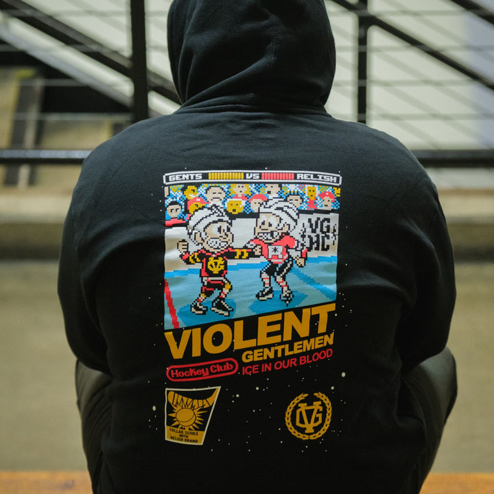 8-Bit Pullover Hood -  - Men's Fleece Tops - Violent Gentlemen