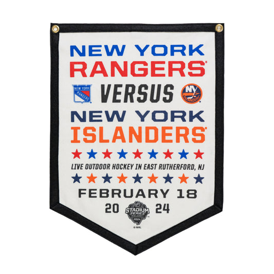 NHL 2024 Stadium Series™ New York VS. New York Camp Flag -  - Accessories - Violent Gentlemen