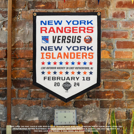 NHL 2024 Stadium Series™ New York VS. New York Camp Flag -  - Accessories - Violent Gentlemen