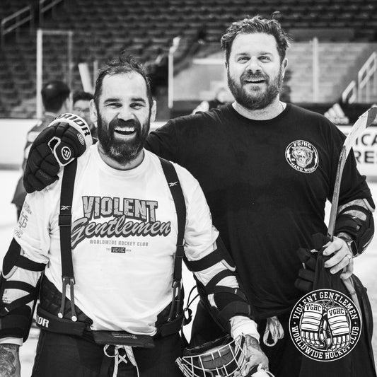 Brian Talbert and Mike Hammer - the two co-owners of Violent Gentlemen hockey club clothing company started in 2011 