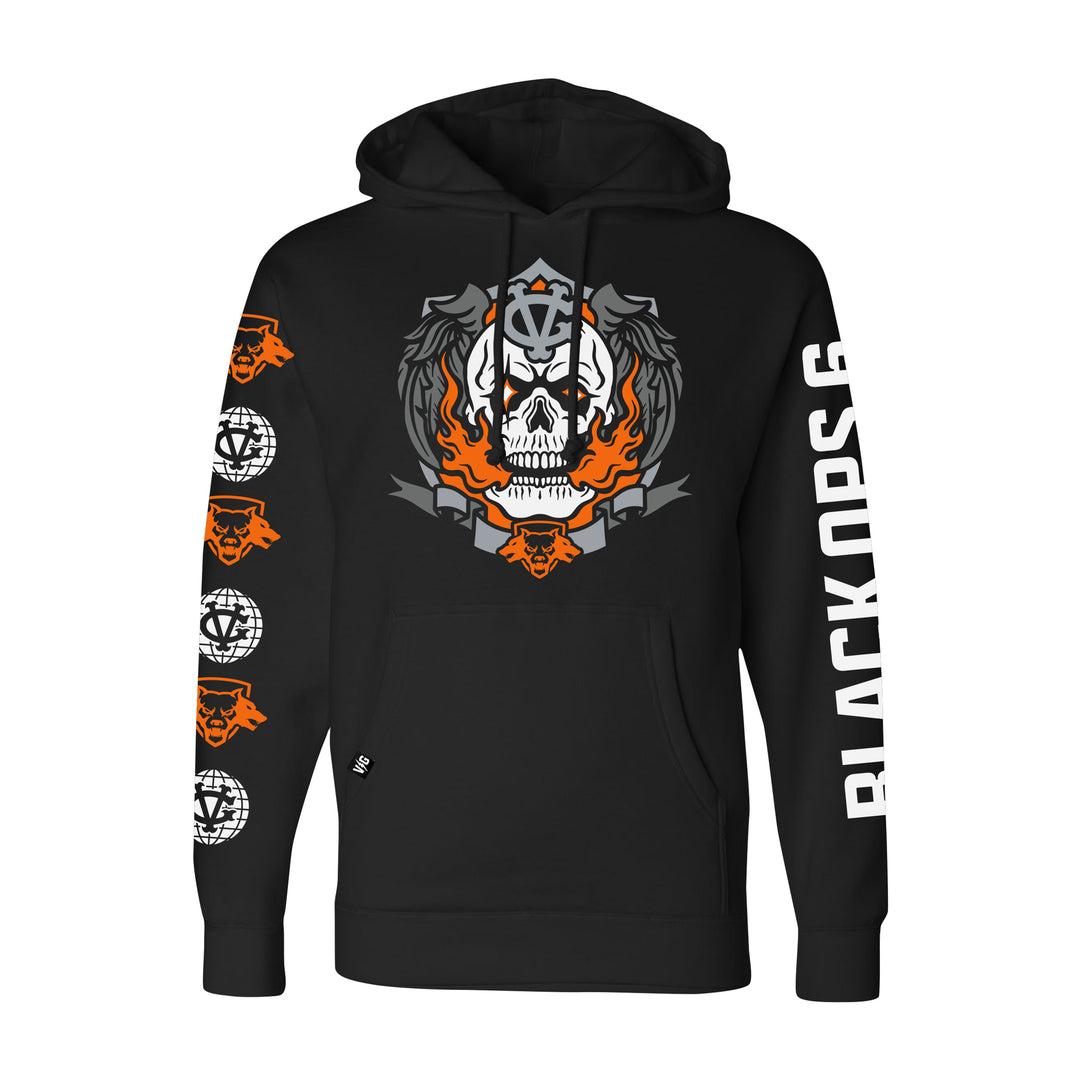 Black Ops 6 Skull Pullover Hood - - Men's Fleece Tops - Violent Gentlemen