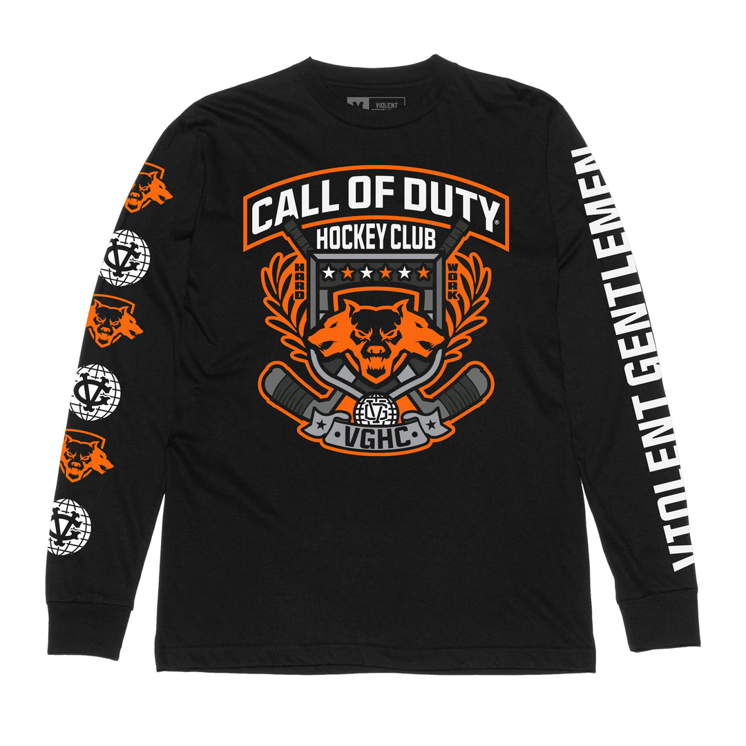 Call Of Duty Hockey Club Long Sleeve Tee - - Men's Long Sleeve T-Shirts - Violent Gentlemen