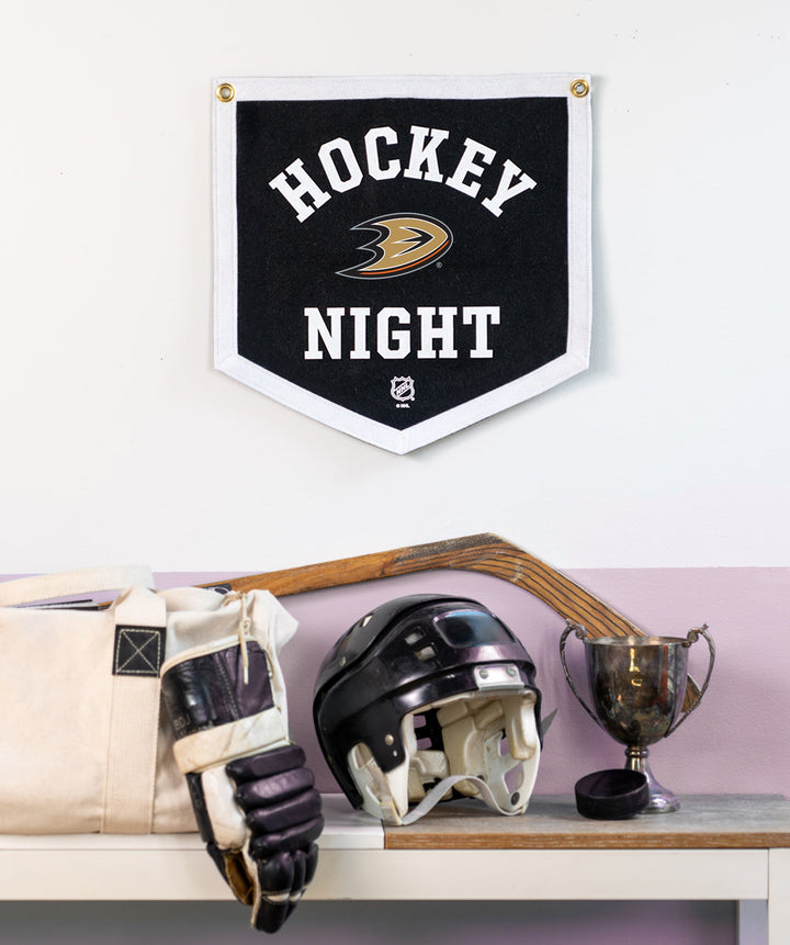 Customizable NHL Hockey Night Camp Flag • NHL x Oxford Pennant - Anaheim Ducks - Camp Flag - Oxford Pennant