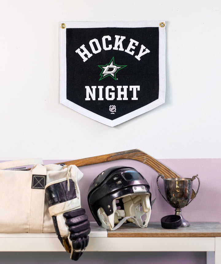 Customizable NHL Hockey Night Camp Flag • NHL x Oxford Pennant - Dallas Stars - Camp Flag - Oxford Pennant