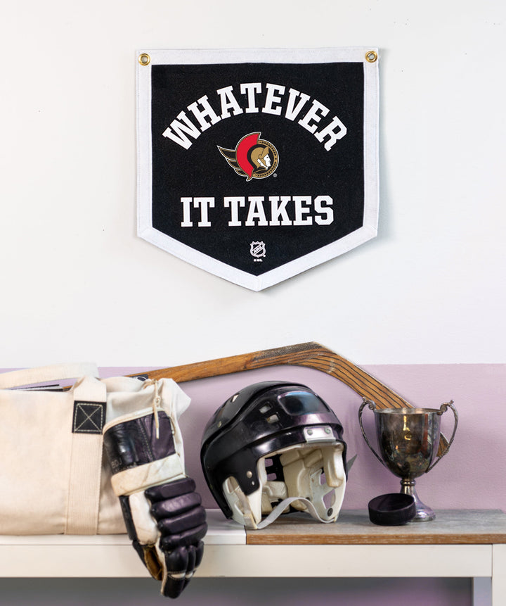 Customizable NHL Whatever It Takes Camp Flag • NHL x Oxford Pennant - Ottawa Senators - Camp Flag - Oxford Pennant