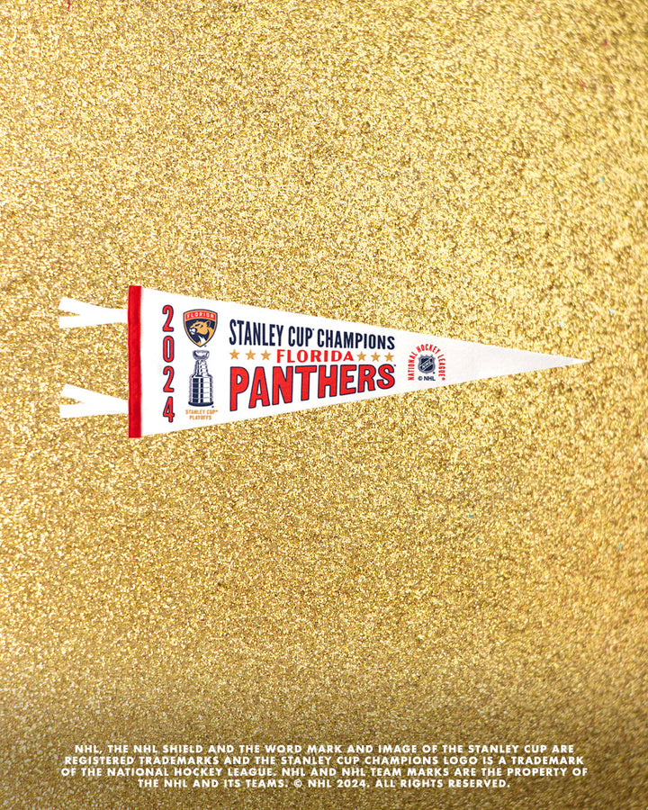 Florida Panthers 2024 Stanley Cup Champions Pennant • NHL x Oxford Pennant - - Pennant - Oxford Pennant