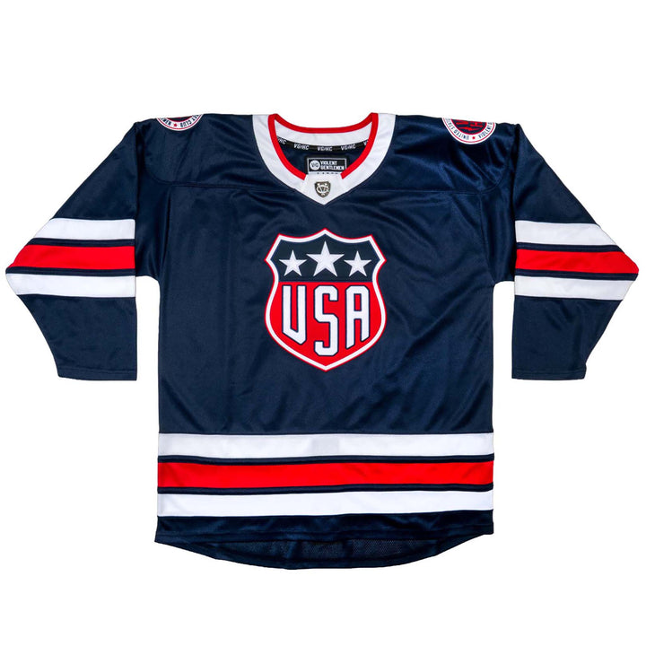 Hockey USA 2026 Hockey Jersey - - Jerseys - Violent Gentlemen Hockey Lifestyle | Built by Fans for Fans | Perfect Gift for hockey fan or hockey players that live in the hockey culture