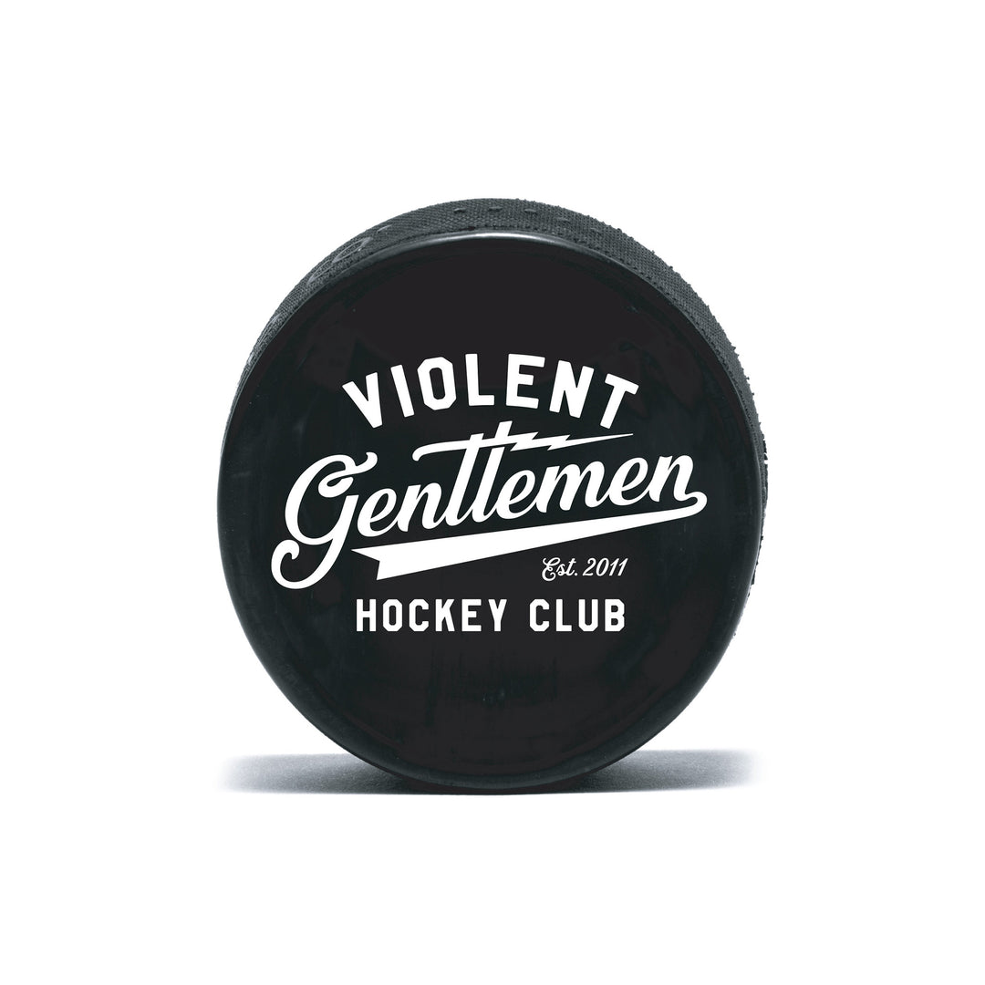 Hockey Brass Bonanza Hockey Puck - - Accessories - Violent Gentlemen Hockey Lifestyle | Built by Fans for Fans | Perfect Gift for hockey fan or hockey players that live in the hockey culture
