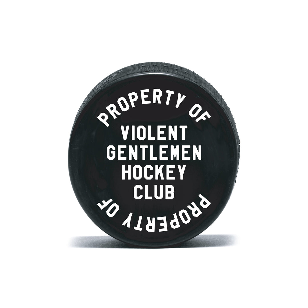Hockey Loyalty Hockey Puck - - Accessories - Violent Gentlemen Hockey Lifestyle | Built by Fans for Fans | Perfect Gift for hockey fan or hockey players that live in the hockey culture