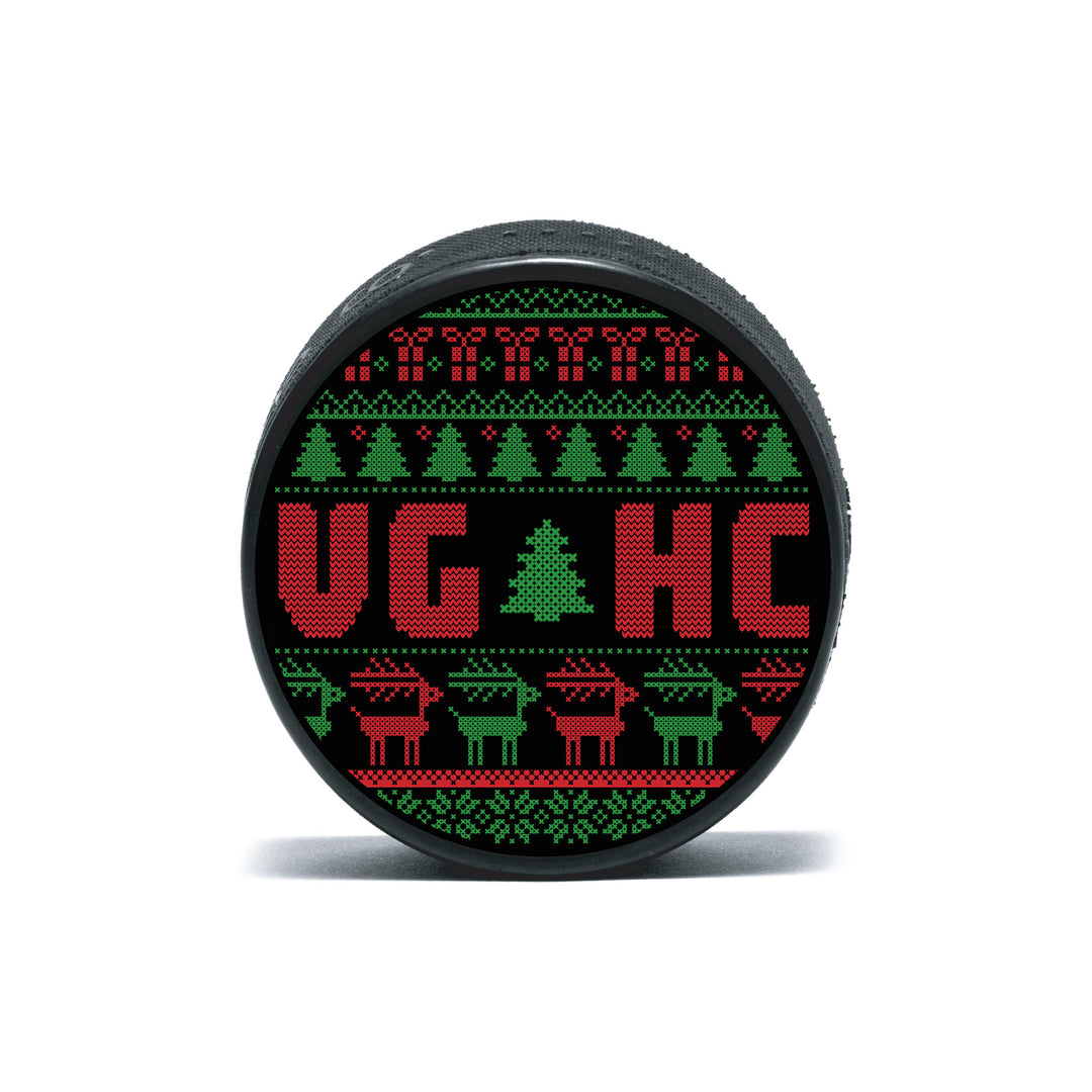 Hockey Yuletide Hockey Puck - - Accessories - Violent Gentlemen Hockey Lifestyle | Built by Fans for Fans | Perfect Gift for hockey fan or hockey players that live in the hockey culture