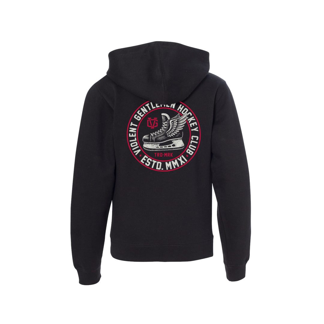 Winged Kids Zip Hood - - Kid's Fleece Tops - Violent Gentlemen
