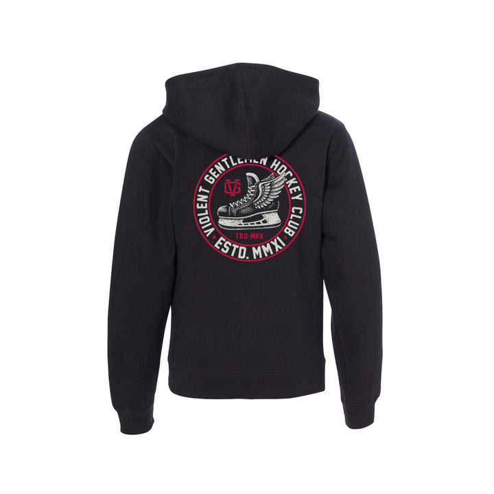 Winged Kids Zip Hood - - Kid's Fleece Tops - Violent Gentlemen