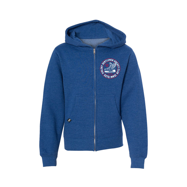 Winged Kids Zip Hood - - Kid's Fleece Tops - Violent Gentlemen