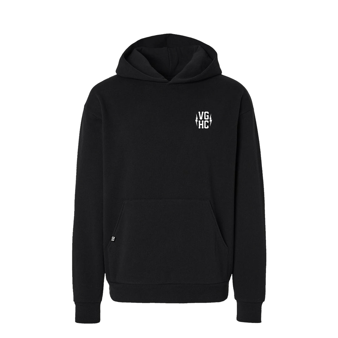 Hockey Bolts Relaxed Pullover Hood - - Men's Fleece Tops - Violent Gentlemen Hockey Lifestyle | Built by Fans for Fans | Perfect Gift for hockey fan or hockey players that live in the hockey culture